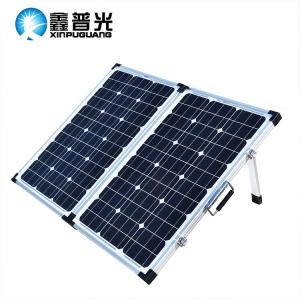 Wholesale military emergency power: 120W 18v 560x550x37mm Portable Folding Solar Panel Charger Kits Tempered Glass Solar Panel