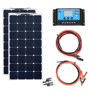 Wholesale marine light: 18V 200W Sunpower Portable Solar Energy Solar KitS for RV/Boat/Caravan