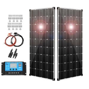 Wholesale solar industry: 200W Solar Panel with Aluminum Frame for House Home Industrial Off Grid System with  Controller