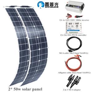 Wholesale mppt solar inverter: 100W ETFE Flexible Solar Kits for Marine/RV/Boat Battery Charger for Outdoor/Garden