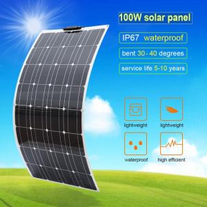 Wholesale flat pack: Flexible Solar Panel 100W Solar Controller +Solar System Kits Comple for  Fishing Boat Cabin Camping