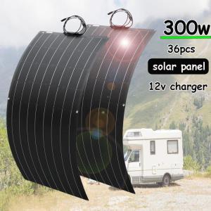 Wholesale w clip: Solar Panel 150w 12v System Flexible Solar Charger for Battery Car Boat TV Refriger Home Camping
