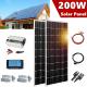 200W (2pcsx100w) Glass Solar Kits for RV Boat Battery Charger Marine and Outdoor