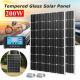 200W 18V MonoTempered Glass Solar Panel with Solar Controller  for Battery Charger for RV Boat Car