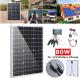 80W 12V Solar Panel Battery Maintainer Trickle Charger with Waterproof PWM Solar Charge Controller