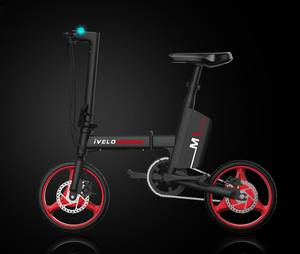 Wholesale bike wheel: Ivelo Electric Folding Bike Small Electric Bicycle New Products,Aluminum Alloy,14inch Wheels