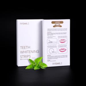Wholesale hot foil label: 100% Safe 6% HP Coconut No Irritation Teeth Whitening Strips Private Label
