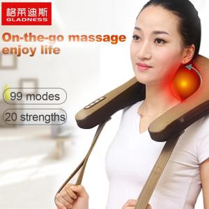 Wholesale neck massage: Stlish Premium PU Leather Kneading Neck Shoulder Massager Listing with Heating