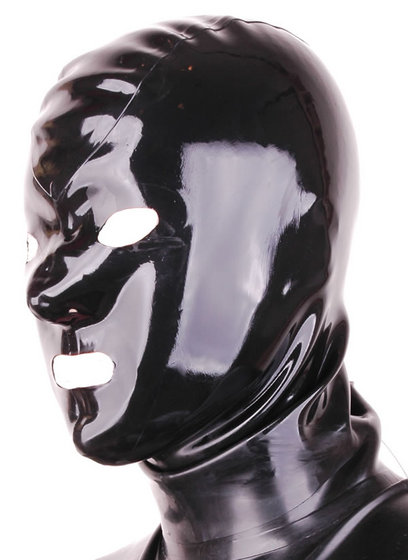 Latex Mask Fashion Black Open Mouth & Eyes -001 from Wetish Inc., China