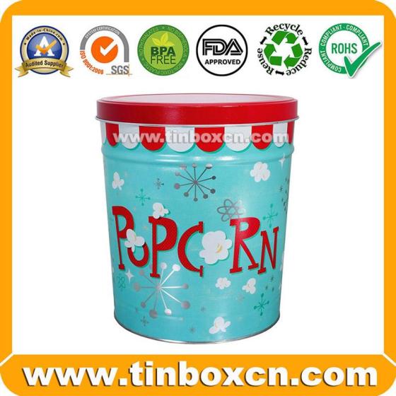 Sell empty 3.5 gallon metal bucket popcorn tin with lid
