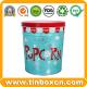 Empty 3.5 Gallon Metal Bucket Popcorn Tin with Lid