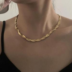 Wholesale new fashion: Jewellery New Fashion Design Gold Plated  Fashion Jewelry Mesh Chain Necklace