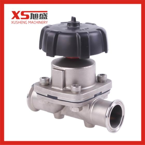 Sanitary Stainless Steel Clamp End Manual Diaphragm Valves with PTFE