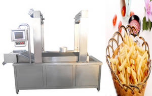 Wholesale automatic fryer: Gas Heating Continuous Belt Type Nuts Frying Machine with Oil Filtering Function