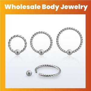 Wholesale wires: Wholesale Twisted Wire Ring with Frosted Steel Ball | Acha