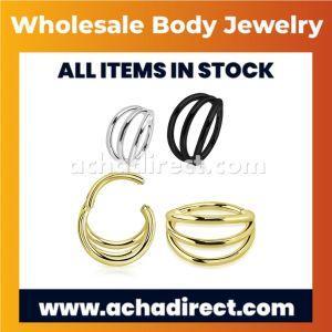 Wholesale packaging: Wholesale Titanium G23 Hinged Segment Ring