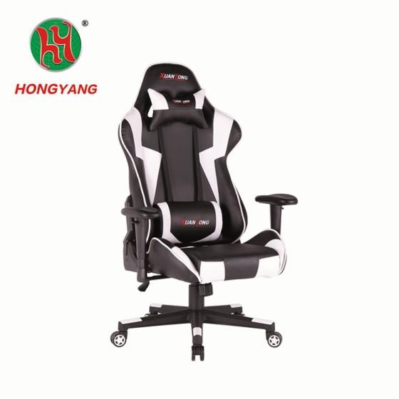 Leather Gaming Chair With Headrest Comfortable Pc Gaming Chair