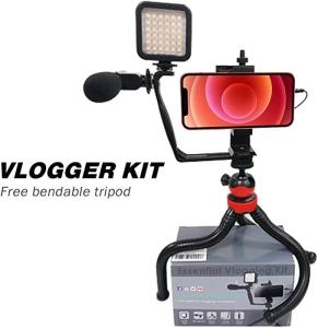 Wholesale microphone holder: Essential Blogging Kingbest Photography YouTuber Super Star Kit for Vlogging DPSVLG5