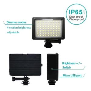 Wholesale photo fancy: KINGBEST Water-Resistant GOPRO LED Video Light (50W), Built-in Power Bank