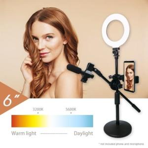 Wholesale phone cable: 6-inch Dimmable Vlogging Kingbest Photography Ring Light KRL-60M