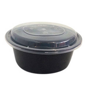 Round 700ml Disposable PP Plastic Microwave Safe Food Container with Dome Lid