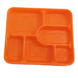 Rectangle Six Compartments Disposable PP Plastic Microwave Safe Food Container