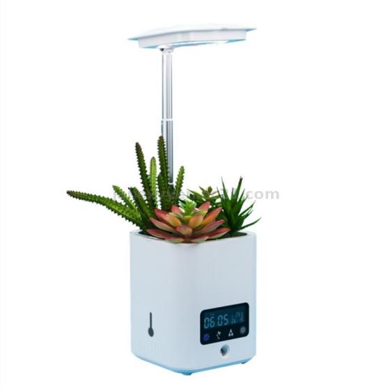 Creative Multifunction Indoor Smart Garden with LED Grow Light and Humidifier, Alarm Clock, Speaker