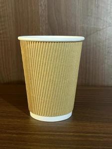 Wholesale pe coated paper: Disposbale Wholesale Supplier Paper Cup 12oz Ripple, PE Coated