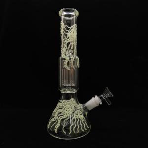 Wholesale light curing: Ice Catcher Glow in the Dark Maple Bong