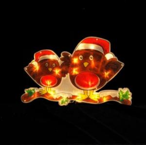 Wholesale christmas wreath: Large and Small Owl PVC Window Lights