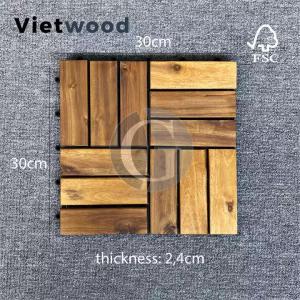 Wholesale available quantity: Acacia Interlocking Wood Deck Tiles for Indoor/Outdoor Flooring