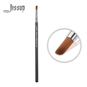 Wholesale Makeup Brush: Black Silver Jessup Makeup Brushes Angled Concealer Brush S137-169