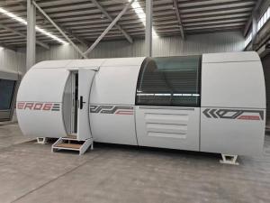 Wholesale shop security systems: DR11 Capsule House Tiny Prefab Container House Curved Mobile Cabin Capsule Container Office Customiz