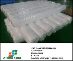 Wholesale m: Leno Transparent Scaffolding PE Tarpaulin Sheet 3.3 X 36m, 2.7 X 50m