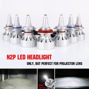 Wholesale 60w led headlight: Factory Outlet N2P LED Auto Lighting 95000LM/Pair 60W/PC Car Lamp LED Fog Light for Lens Headlight