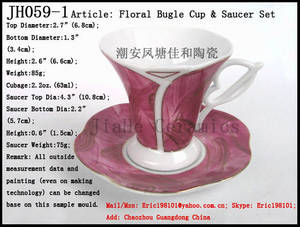 Floral Fringe Coffee Cup & Saucer Set