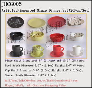 Pigmented Glaze Dinner Set