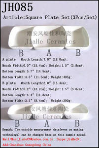 Square/Moon Shape Plate Set(3Pcs/Set)