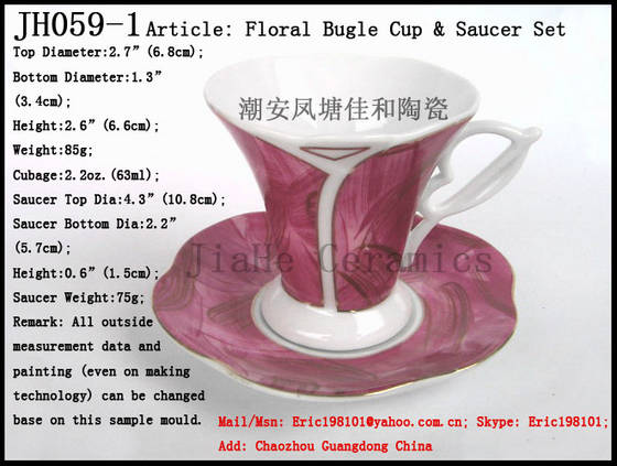 Floral Fringe Coffee Cup & Saucer Set