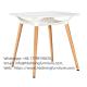Square Solid Wood Leg MDF/Glass Dining Table DT-M25