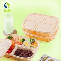 Wholesale oil disposal: Biodegradable Fast Food Packaging Box 3 4 5 Compartment Microwave Safe Disposable Takeaway Cornstarc