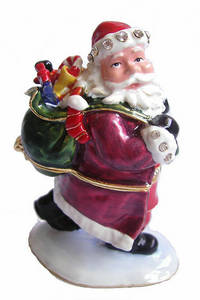 Wholesale gift box: Santa Claus Carry Gift Bag Trinket Box