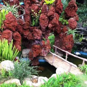 Wholesale garden ornaments: Red Lava Landscape Stone