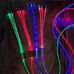 Wholesale usb led light: LED Charging Cable Fast Charge Cable 3-IN-1 with Light for Lightning, USB-C, PD USB