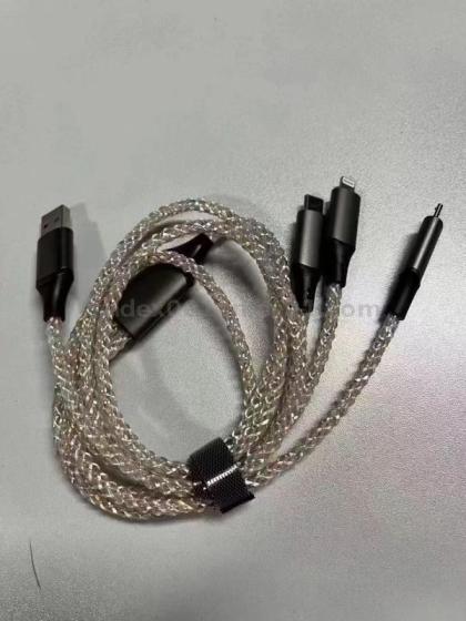 RGB Growing Light, RGB Charging Cable, RGB LED Cable, 3-IN-1 PD Data Cable 
