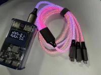 RGB Growing Light, RGB Charging Cable, RGB LED Cable, 3-IN-1 PD Data Cable 6