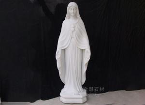 Wholesale marble: Statue of the Virgin Mary Life Size White Sculpture Marble