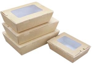Wholesale paper crafts: Craft Paper Takeaway Food Container with Window
