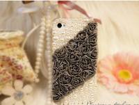 Peral Lace Rose Crystal Glitter Phone Cover Case for IPHONE5/5S/4/4S
