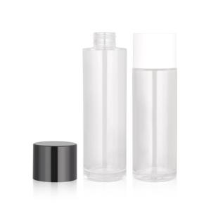 Wholesale e glass: 100 Ml Round Toner Bottle Spot Full Cover Transparent Flat Shoulder Glass Bottle 120ml Cylindrical E